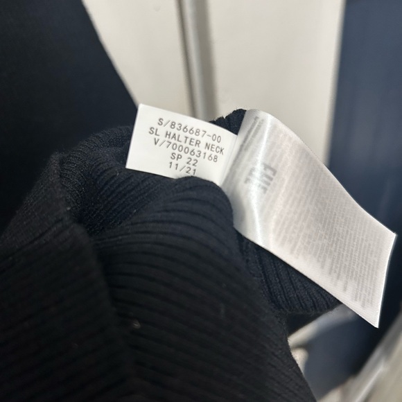 NEW! Banana Republic Volta Black Ribbed Halter Sweater Dress Size Large  #836687 - Picture 10 of 16